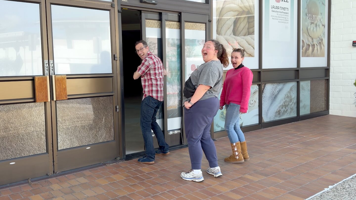 Max, Morgan, and Kiana enter the building…